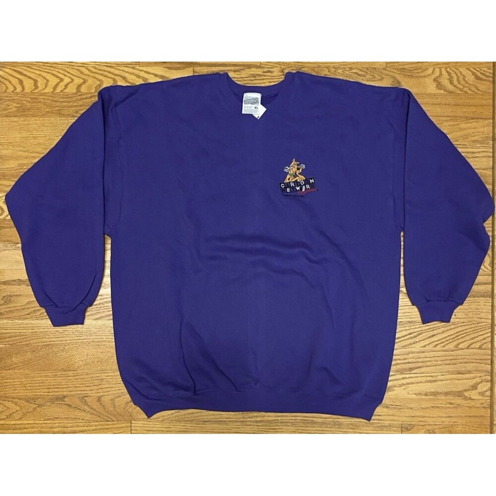 Vintage Cartoon Network Scooby Doo Wacky Racing Purple Sweatshirt XL 1997 NWT